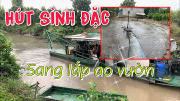 Lắp ao vườn bùn đặc sệt như bột say | hút bùn ao