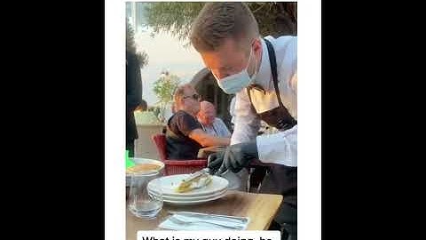 He really turned the dish upside down and served it