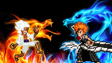 Wano Luffy V2 OP(All Form)(New) VS Ichigo TYBW V3 Bankai in Jump Force Mugen