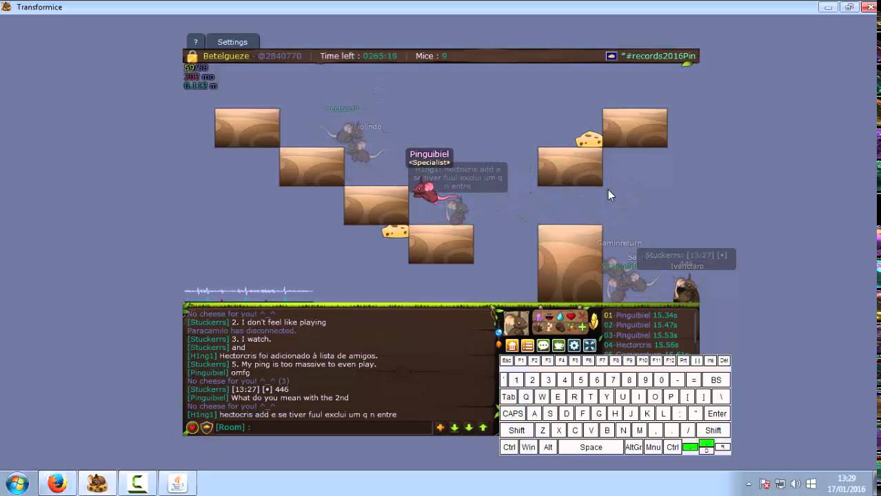 January MOTM Transformice World Records | @2840770 by Betelgueze | 15.21s | Pinguibiel