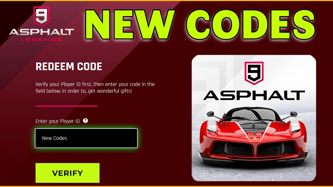 New Code For Asphalt 9 Legends 8/8/2022 