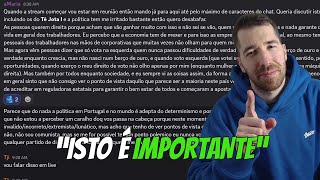 TJI RESPONDE A COMENTÁRIO DE VIEWER SOBRE POLÍTICA EM PORTUGAL