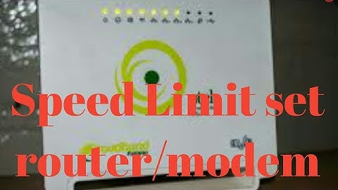 PTCL modem speed limit set user