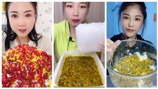 RELAXING SOUND OF EATING ASMR/ PASSIONFRUIT/ MATCHA/ MILK POWDER asmr relaxing eating