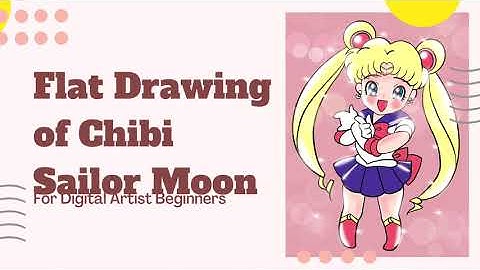 Flat Digital Drawing of Chibi Sailormoon using iPAD | Procreate Tutorial for Beginners