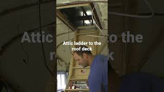 Attic Ladder to the rooftop deck!