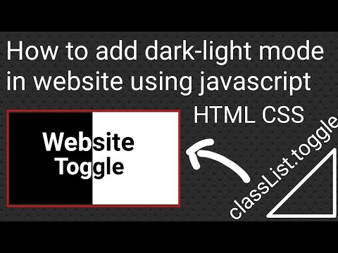 how to make dark mode in html using html css and javascript dark light mode add in website using #js