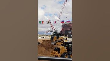 CAT D6XE pushing at ConExpo #shorts