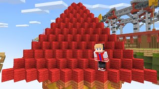 fiz a MAIOR PROTEÇÃO DE CAMA no minecraft BEDWARS ! (Recorde Mundial)