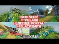 🔥 GOD SEED! Village + Nether Portal + Blacksmith ⚒️ | Bedrock 1.21