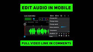 How To Edit Voice in Mobile | Lexis Audio Editor 🔥 #shorts screenshot 3