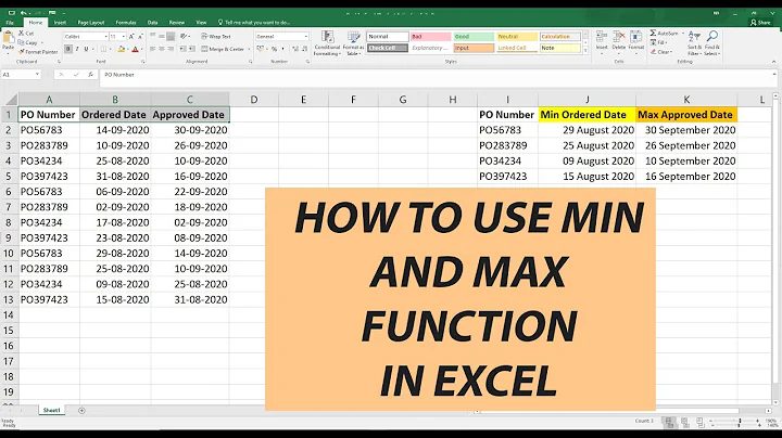 Find Min or Max Date/Value in Excel with 1 Criteria !!