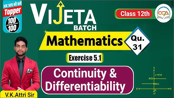 Class 12 Ex 5.1 Q31 Math | Chapter 5 | Q31 Ex 5.1 Class 12 Math | Ex 5.1 Q31 Class 12 Math