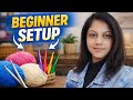 Beginner Crochet & Knitting Setup in Hindi | Acrylic Yarn & Hook Guide