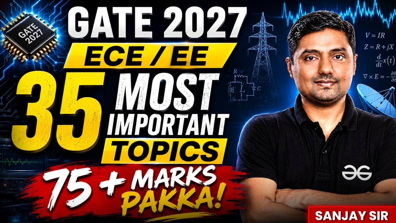 GATE 2027 ECE /EE 35 Most important Topics 75 + Marks pakka ! - YouTube