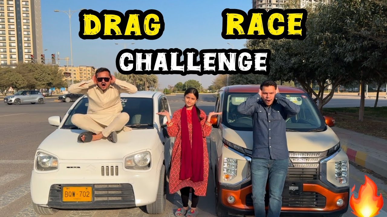 Ferrari VS hussain car drag race challenge😱🔥|ferrari ny sab ko heraan kar diya😂
