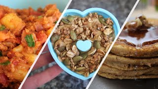 3 High Protein VEGAN Breakfast Ideas (1 savory, 2 sweet)