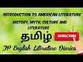 Introduction to american literature history myth and culture in tamil