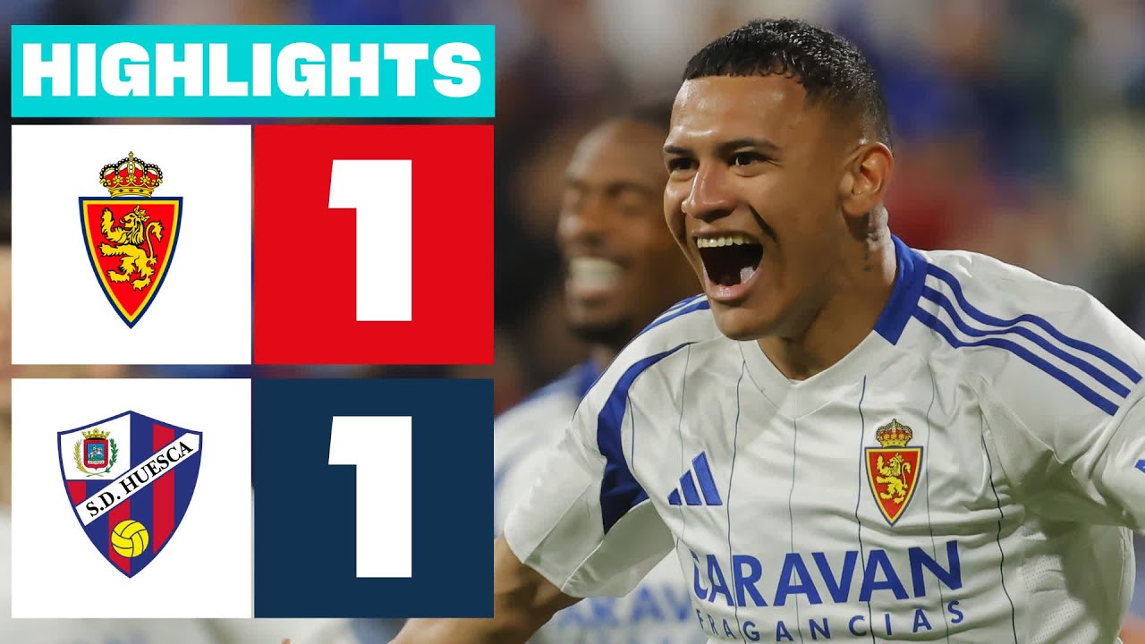 REAL ZARAGOZA 1 - 1 SD HUESCA I RESUMEN LALIGA HYPERMOTION - YouTube