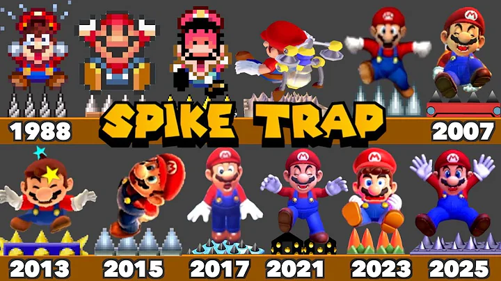 Evolution of Mario getting impaled by Spike Traps - Death Animation in Nintendo Games (1988-2025)
