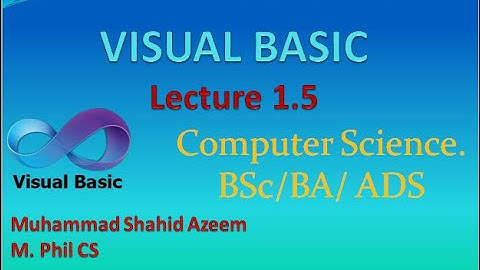Lec:1.5: ADS-III PU Visual Basic VB: What is Programming Language? Urdu/Hindi
