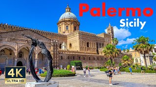 Palermo Sicily Italy  4K Walking Tour 2022