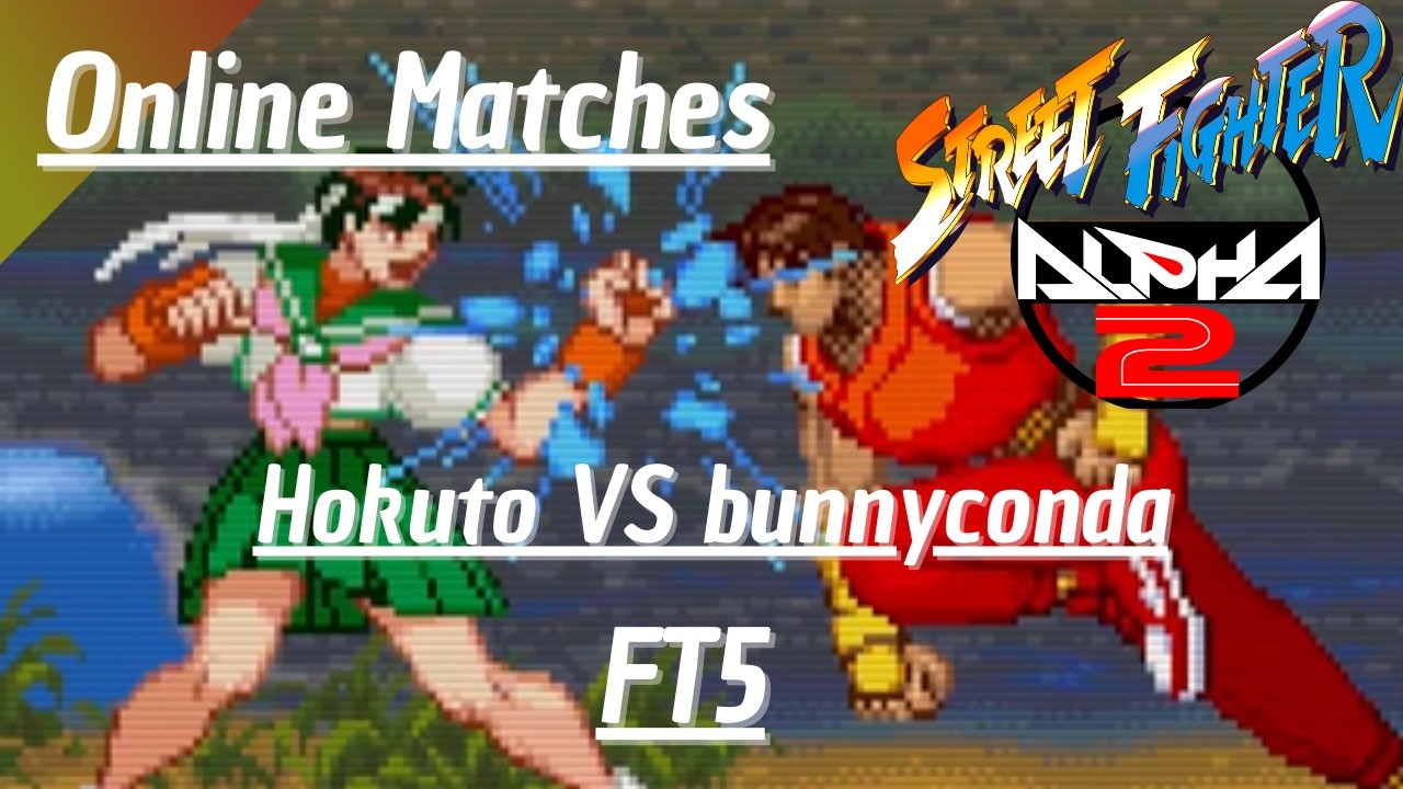 Street Fighter Alpha 2 (Fightcade 2): Hokuto(SA) VS bunnyconda(GU) (FT5)
