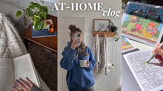 HOME VLOG 🏠 cozy productive days at home, flea market, cozy hobbies & bathroom makeover!