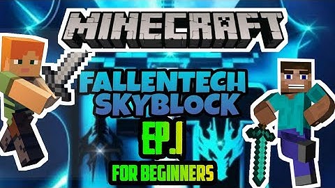 FallenTech SkyBlock Blue - How to complete LV.1 Goals Easily And Quickly | Beginners | Pro MC Gamer