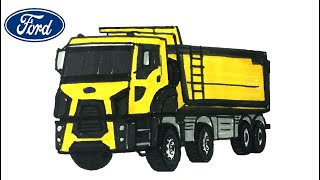 Easy Drawing Ford Truck I Kolay Ford Kamyon Çizimi I Tır Nasıl Çizilir?