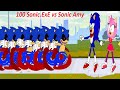 Sonic and amy domino 100 sonic exe vs 100 mario exe part 43 45 funny cartoon 2022 kim100