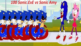 Sonic And Amy Domino, 100 Sonic Exe Vs 100 Mario Exe Part 43 45 Funny Cartoon 2022 Kim100