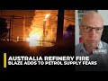 Powerful explosions rocked one of only two working oil refineries in Australia