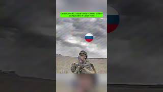 Ukrainian FPV Drone Finds Russian Soldier Using Radio in Open Field.