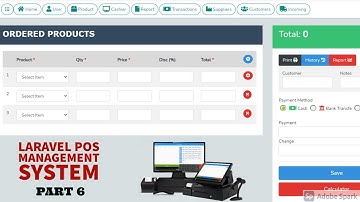 Laravel Pos Management System Part 6 ( ORDER CASHIER PANEL ) Step by step