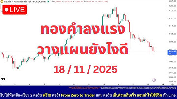 Live ทองคำลงแรง วางแผนยังไงดี 18/11/2025 วางแผน สอนเทรด #xauusd #เทรดทอง #forex #trader #สอนเทรด