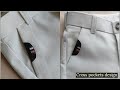 Pant designer side pockets stitching / boy pant cross pockets design / sew designer cross pockets /