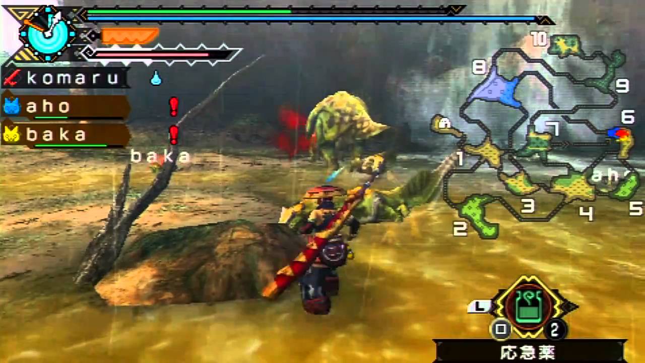【PSP】 MHP3 Village Quest7 ルドロス討伐作戦! No Love for