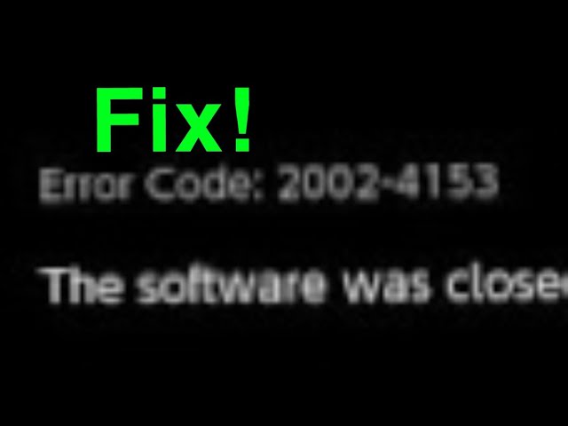 Nintendo Switch Error Code 2002-4153 Fix! - YouTube