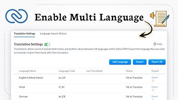 How to Apply Translation Settings in Zoho CRM (Multi-Language Settings)