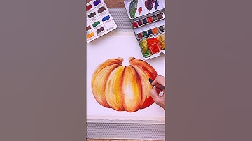 Autumn vibes!!!! Watercolor pumpkin tutorial