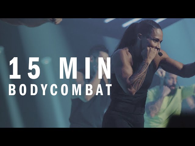 15 Minute BODYCOMBAT Workout | Les Mills u0026 adidas class=