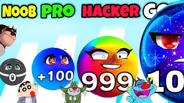 NOOB vs PRO vs HACKER in Calculate Ball Game | Oggy, Jack, Bob, Shinchan || Daddy Gaming