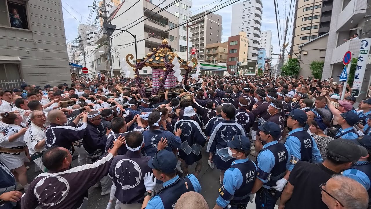 五代目高橋組 丸金=㊎ 三社祭 2025 西浅三北 町会神輿伝説宮入り宮出し