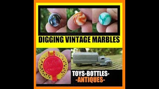 Digging Vintage Marbles & Bottles - Treasure Hunting Ohio - Trash Picking - Mudlarking - Antiques -