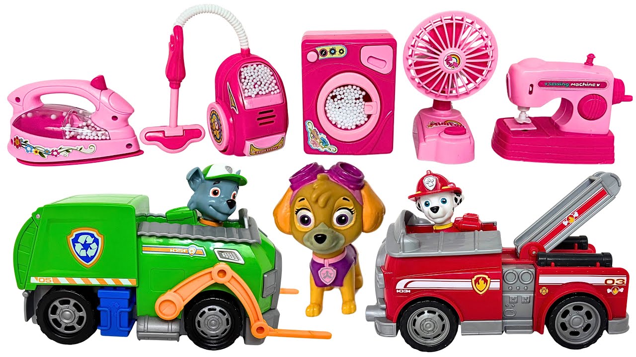 8 Minutes Satisfying with Unboxing Paw Patrol Rescue Wheels & Home Appliances PlaySet Toy ASMR