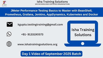 JMeter Performance Testing Basics to Master Day1 on 11th Sept.Contact us on +91-9133190573 to enroll