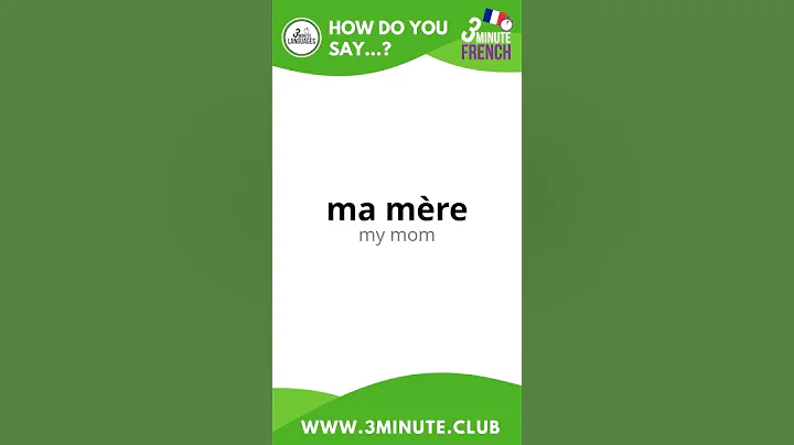 How do you say "mom" in French? 🇫🇷