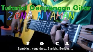 Video thumbnail of "Belajar Genjrengan ZOna Nyaman.. (chord dasar)"