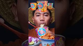 makan pop mie vs mie sedap cup pedas🌶🌶🌶 #eatingvideos #makan #mukbang #food